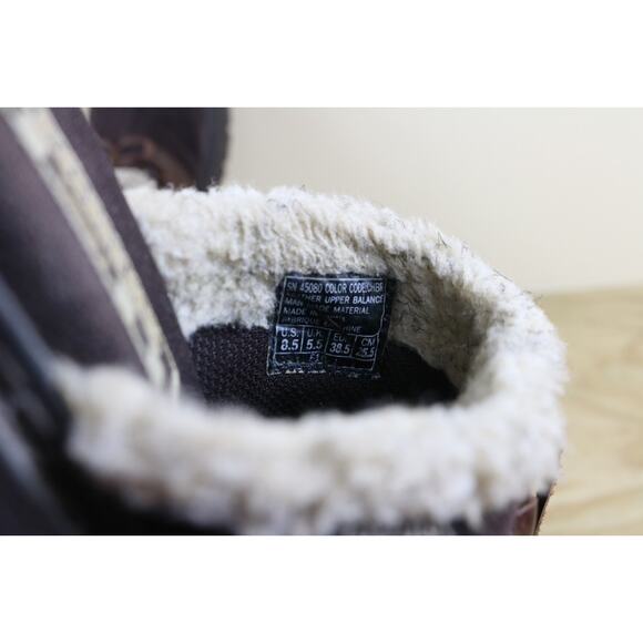 Vintage Skechers Shoes 8.5 Brown Suede Faux Fur Trim Clogs Platform Lug Sole - Picture 7 of 8